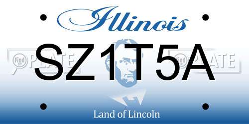 SZ1T5A Illinois License Plate