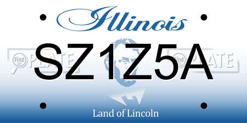 SZ1Z5A Illinois License Plate