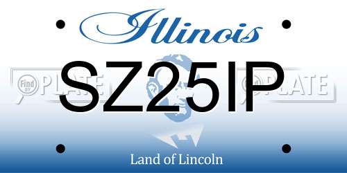 SZ25IP Illinois License Plate