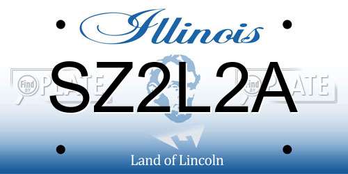 SZ2L2A Illinois License Plate