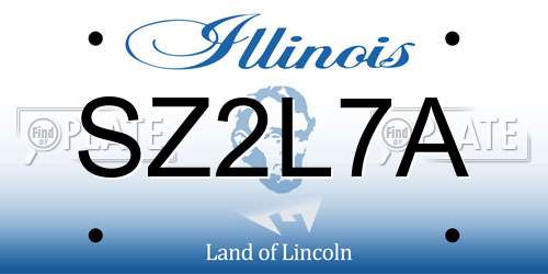 SZ2L7A Illinois License Plate
