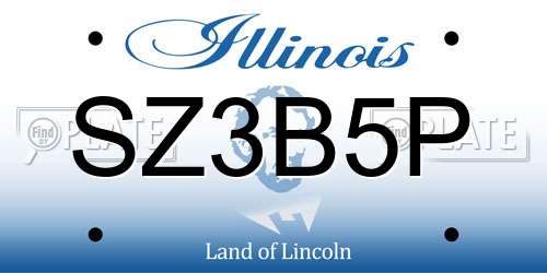 SZ3B5P Illinois License Plate