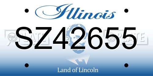 SZ42655 Illinois License Plate
