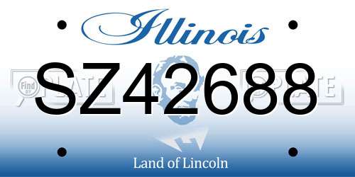 SZ42688 Illinois License Plate