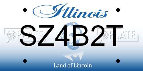 SZ4B2T Illinois License Plate