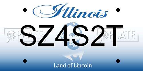 SZ4S2T Illinois License Plate
