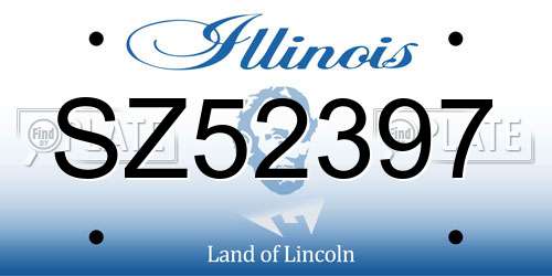 SZ52397 Illinois License Plate