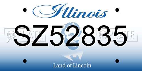 SZ52835 Illinois License Plate
