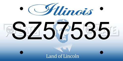 SZ57535 Illinois License Plate