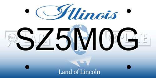 SZ5M0G Illinois License Plate