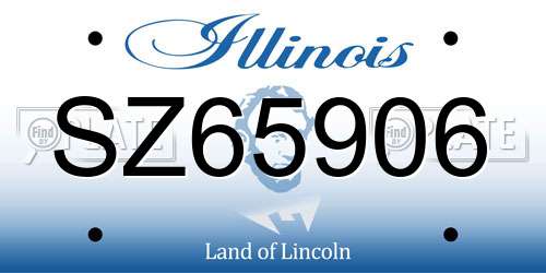 SZ65906 Illinois License Plate