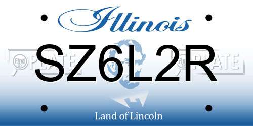 SZ6L2R Illinois License Plate