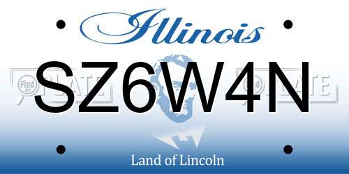 SZ6W4N Illinois License Plate