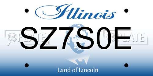 SZ7S0E Illinois License Plate