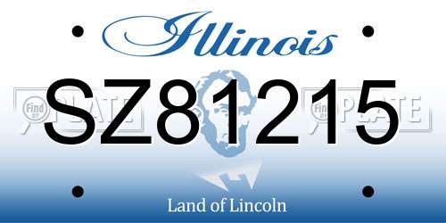 SZ81215 Illinois License Plate