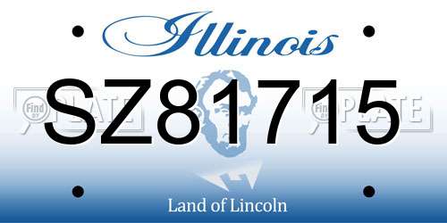 SZ81715 Illinois License Plate