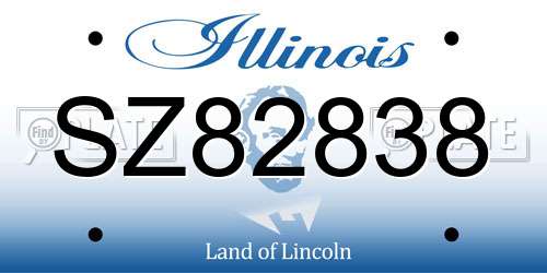 SZ82838 Illinois License Plate