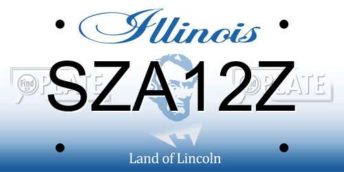 SZA12Z Illinois License Plate