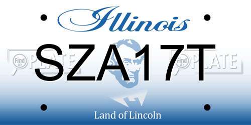 SZA17T Illinois License Plate