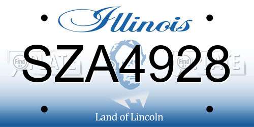 SZA4928 Illinois License Plate