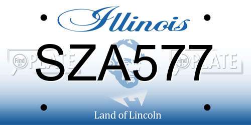 SZA577 Illinois License Plate