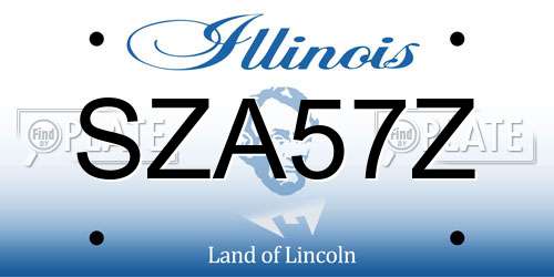 SZA57Z Illinois License Plate