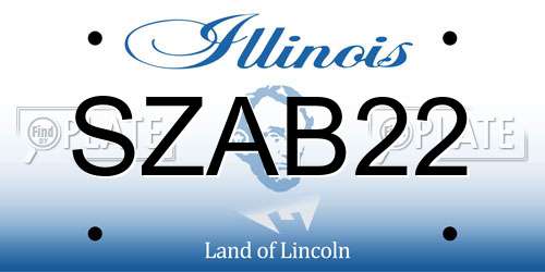 SZAB22 Illinois License Plate