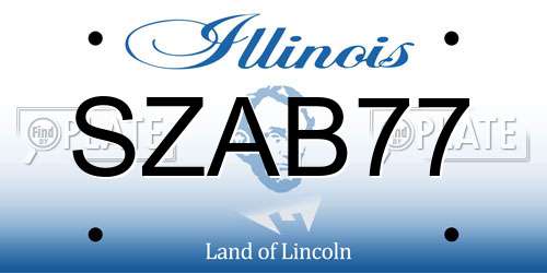 SZAB77 Illinois License Plate