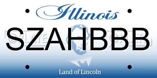 SZAHBBB Illinois License Plate