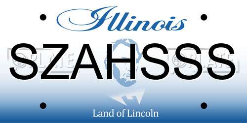 SZAHSSS Illinois License Plate