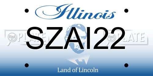 SZAI22 Illinois License Plate