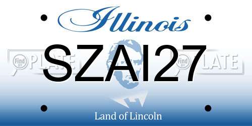 SZAI27 Illinois License Plate