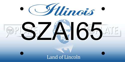 SZAI65 Illinois License Plate