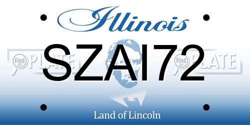 SZAI72 Illinois License Plate