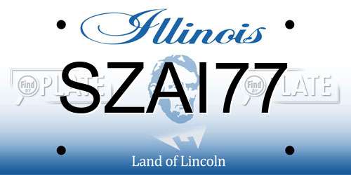SZAI77 Illinois License Plate