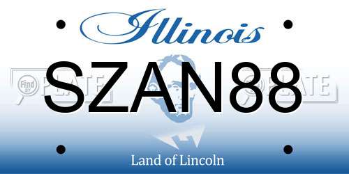 SZAN88 Illinois License Plate