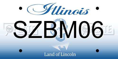 SZBM06 Illinois License Plate