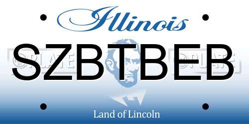 SZBTBEB Illinois License Plate