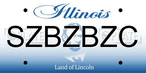 SZBZBZC Illinois License Plate