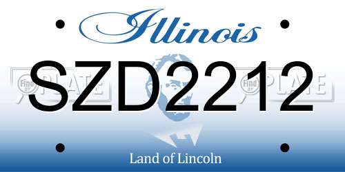 SZD2212 Illinois License Plate