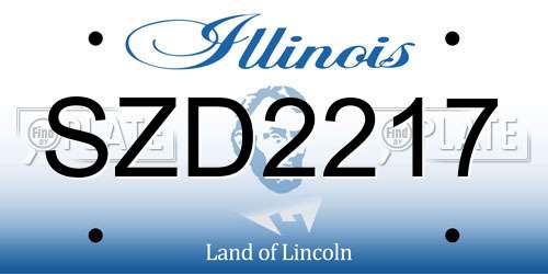 SZD2217 Illinois License Plate