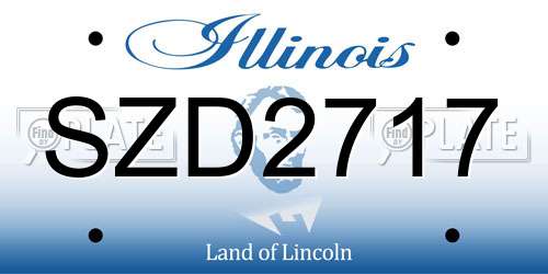 SZD2717 Illinois License Plate