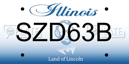 SZD63B Illinois License Plate