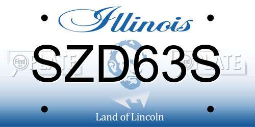 SZD63S Illinois License Plate