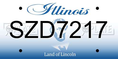 SZD7217 Illinois License Plate