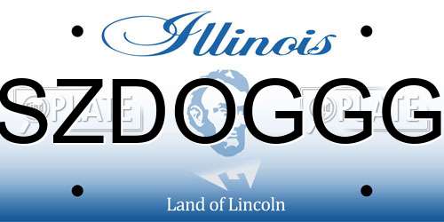 SZDOGGG Illinois License Plate