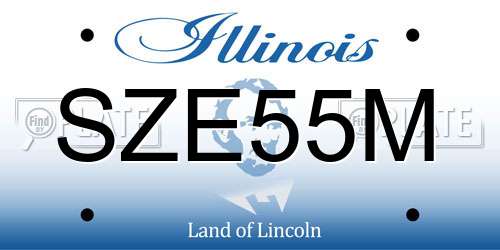 SZE55M Illinois License Plate