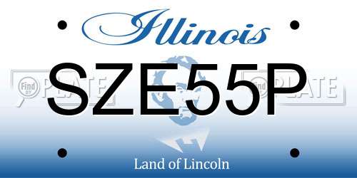 SZE55P Illinois License Plate
