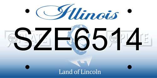 SZE6514 Illinois License Plate