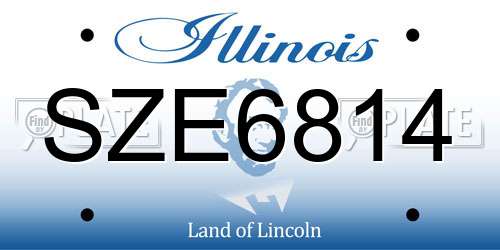 SZE6814 Illinois License Plate